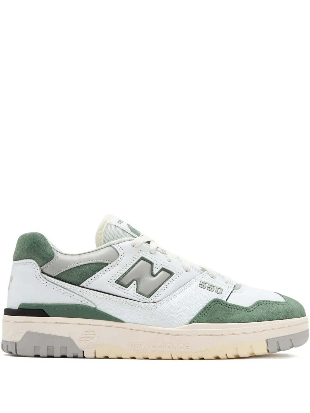 New Balance 550 suede-panelled sneakers White