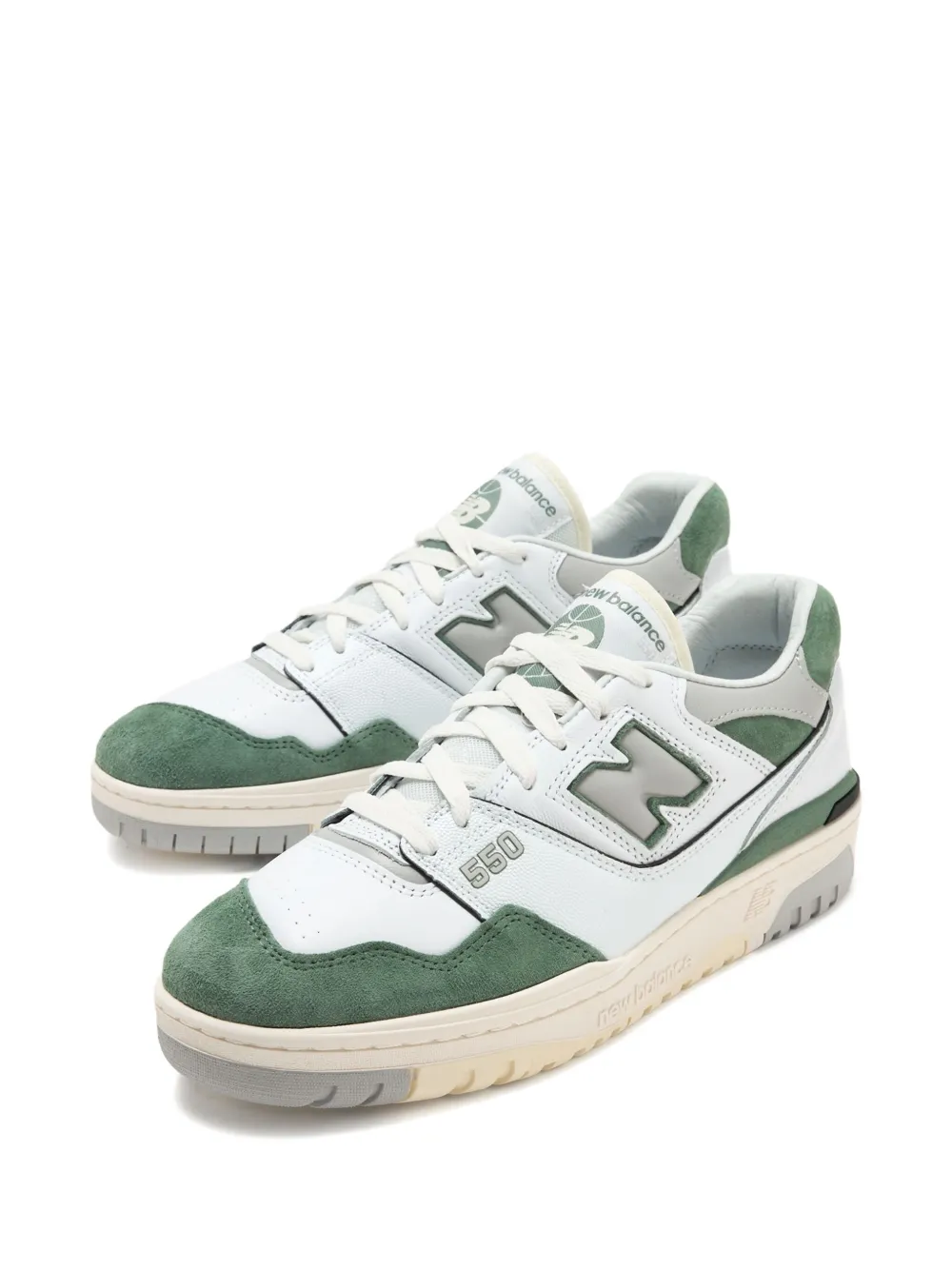 New Balance 550 suede-panelled sneakers White