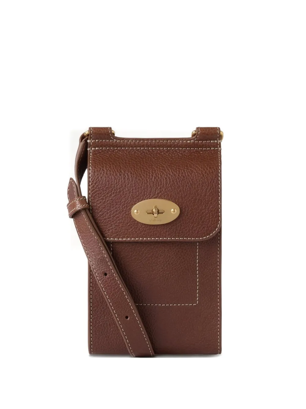 Mulberry leather-trimmed messenger bag | Brown | Image 1