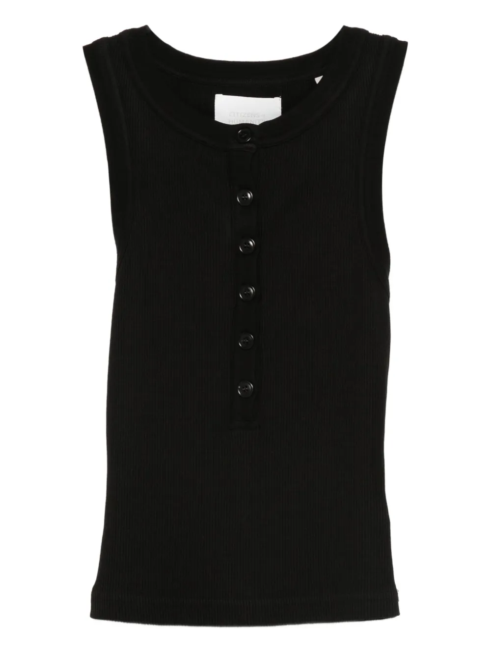 Citizens of Humanity button-front tank top | Black | Image 1