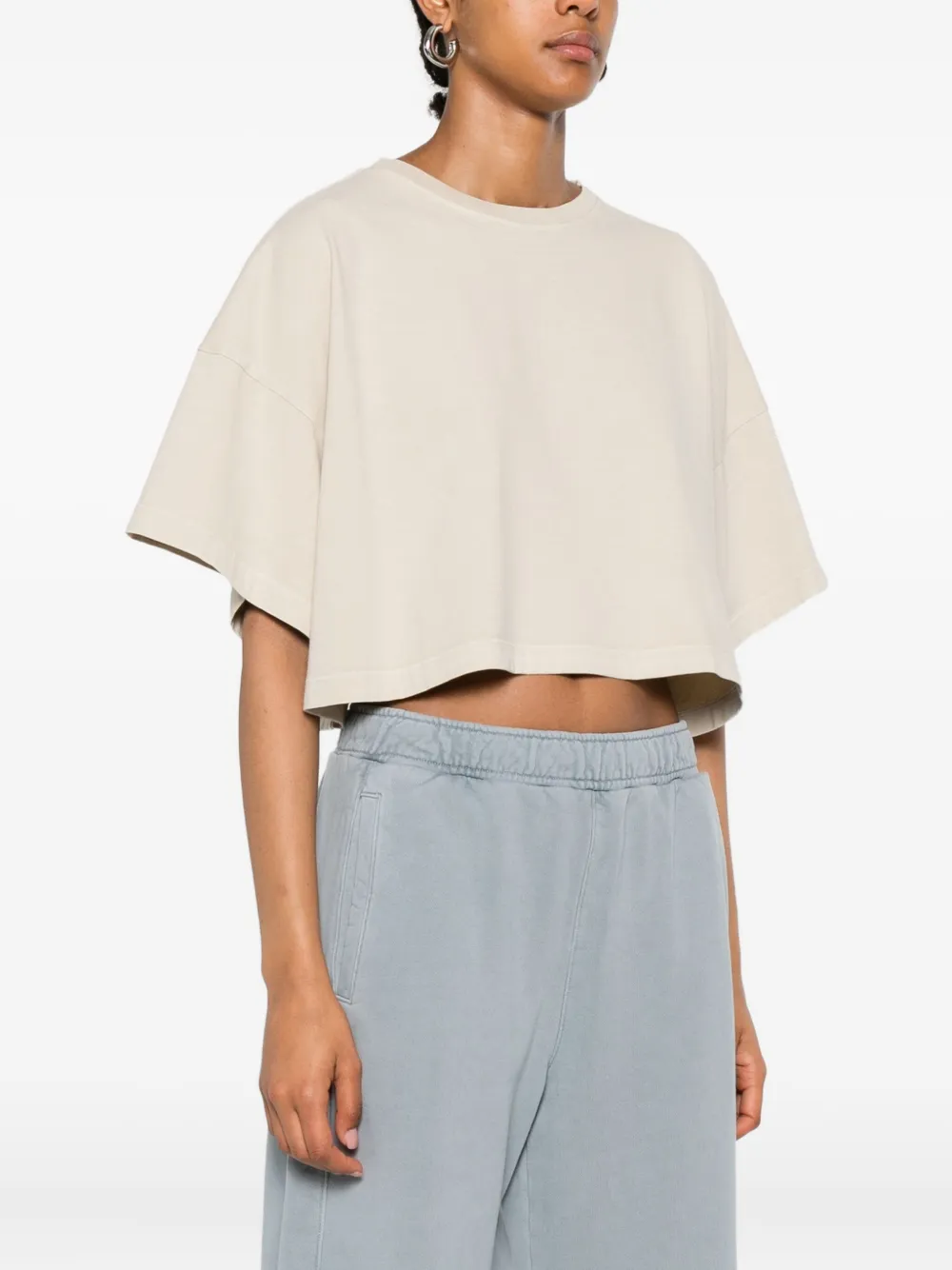 AGOLDE T-shirt met ronde hals Beige