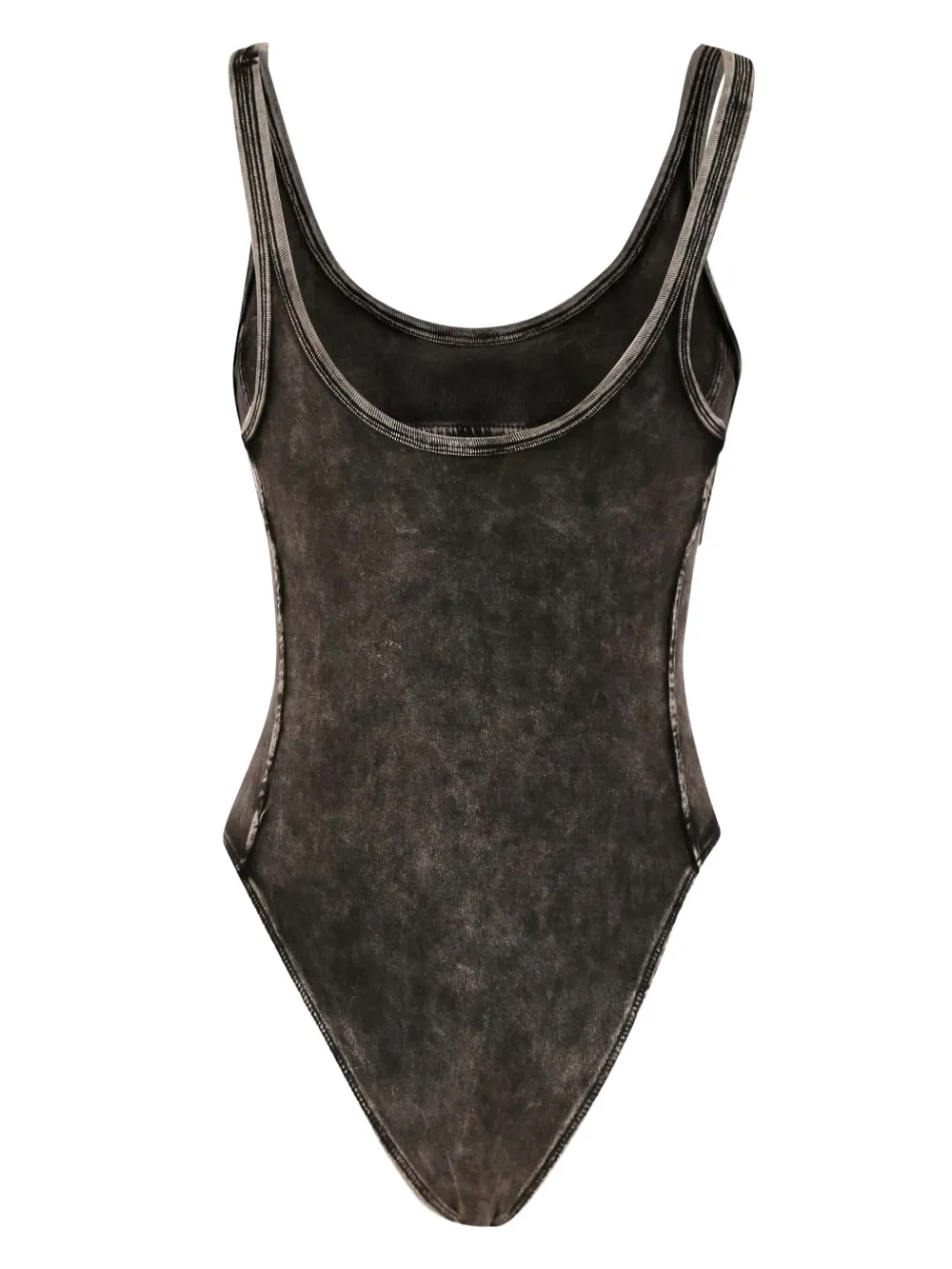 Diesel logo-appliqué bodysuit Grijs