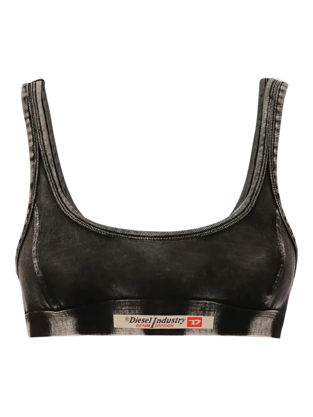 Diesel denim-effect bra Grijs