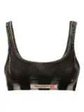 Diesel denim-effect bra - Grey