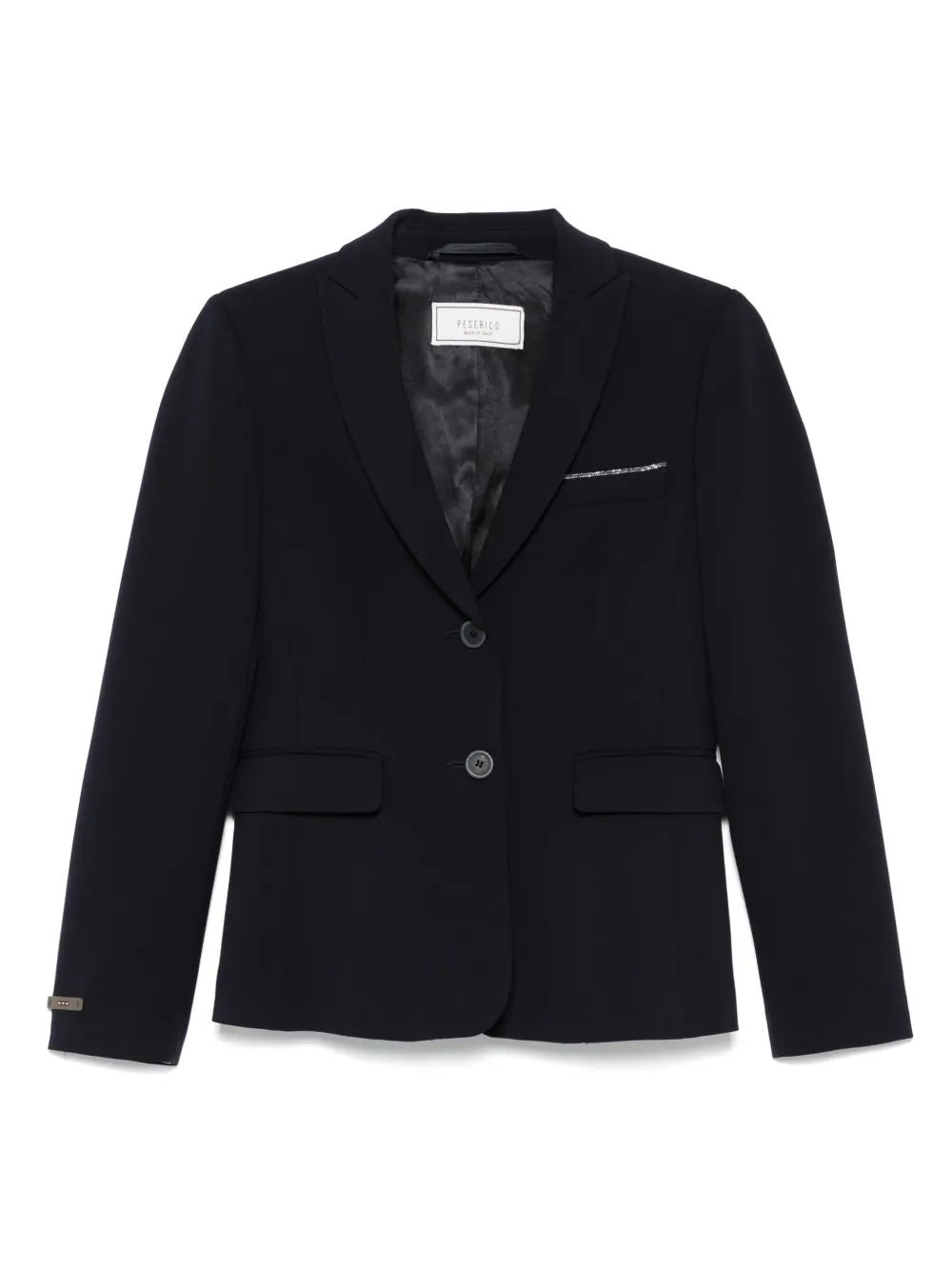 Peserico Blazer met enkele rij knopen Blauw