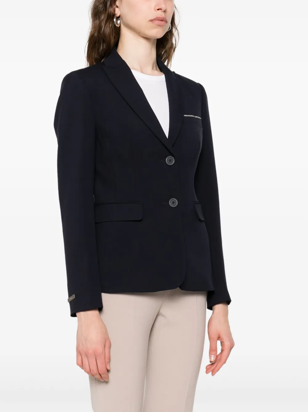 Peserico Blazer met enkele rij knopen Blauw
