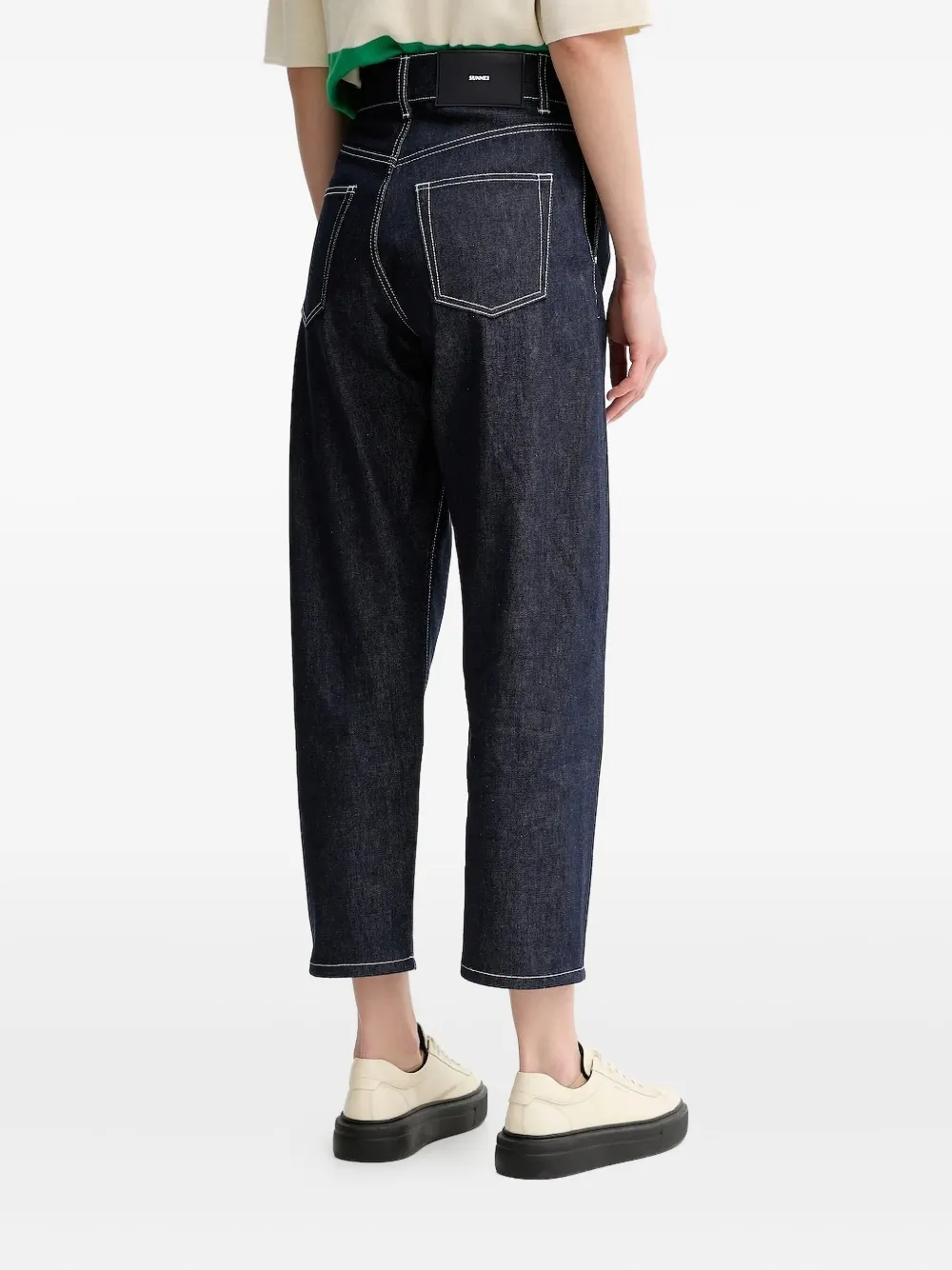 Sunnei Jeans met contrasterende stiksels - Blauw