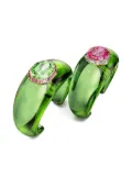 Swarovski gemstone green glass bracelet