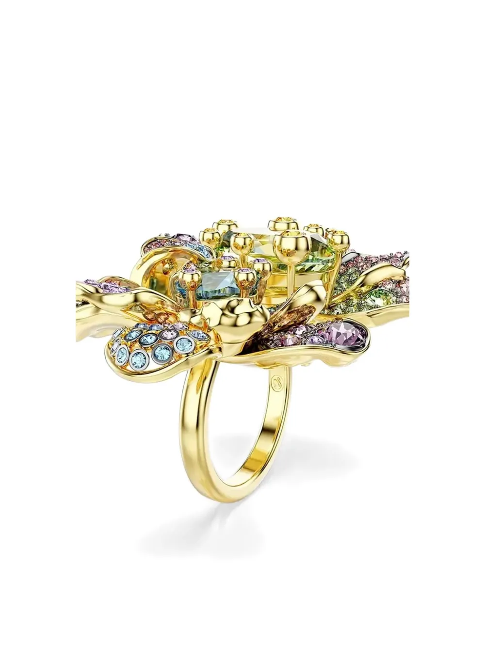 Swarovski flower-embellished ring | Gold | Image 1