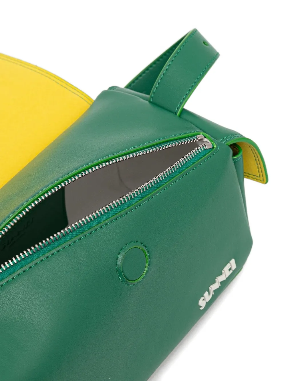 Sunnei Labauletto kleine tas met omslag en rits Groen