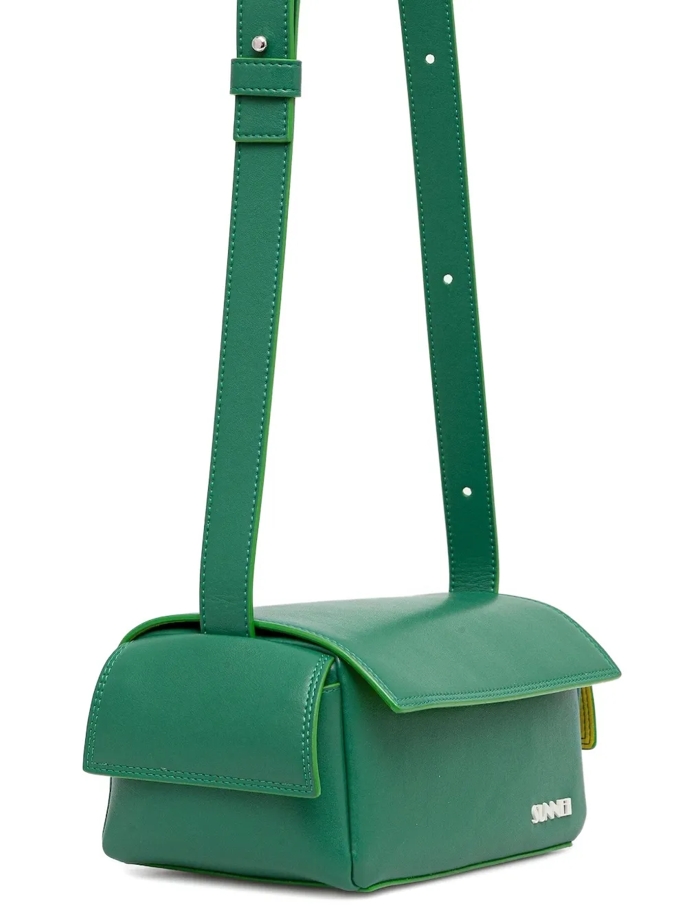 Sunnei Labauletto kleine tas met omslag en rits Groen