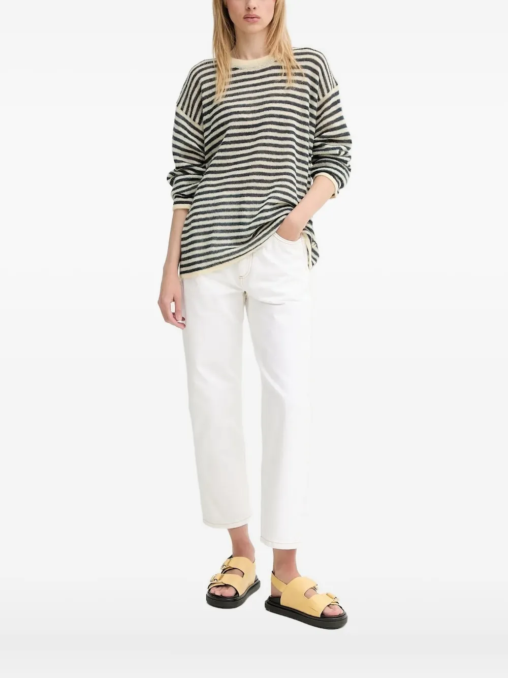 Sunnei Striped Sweater In Multi