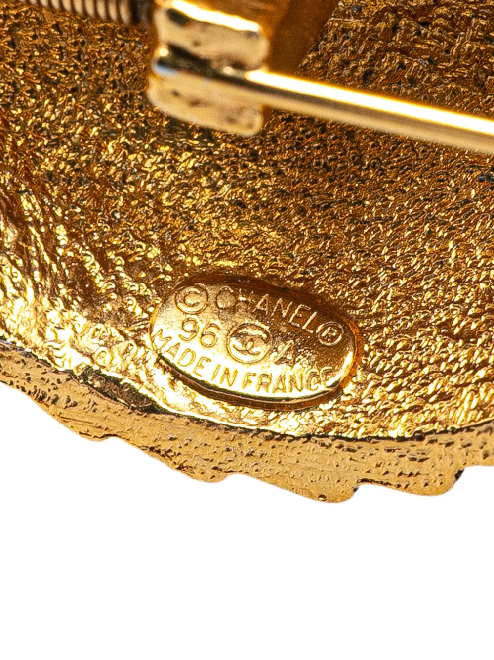 Pre-owned Chanel 1996 Gold Plated Turtle Pin Brooch Costume Brooch