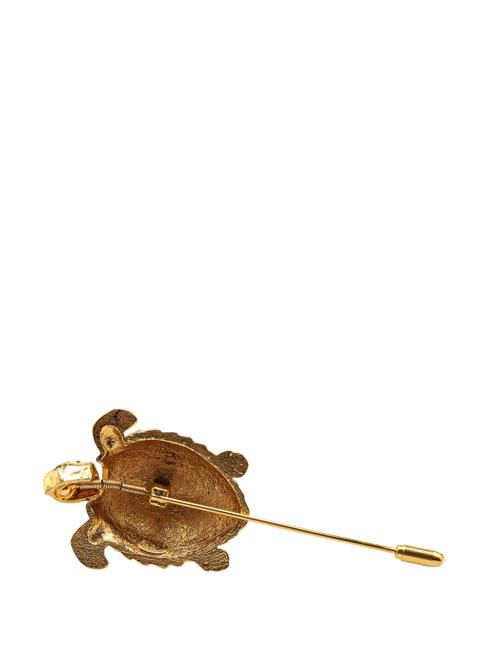 CHANEL Pre-Owned broche en plaqué or à design de tortue (1996) | Image 2