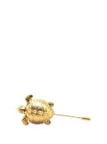 CHANEL Pre-Owned 1996 Gold Plated Turtle Pin Brooch costume brooch