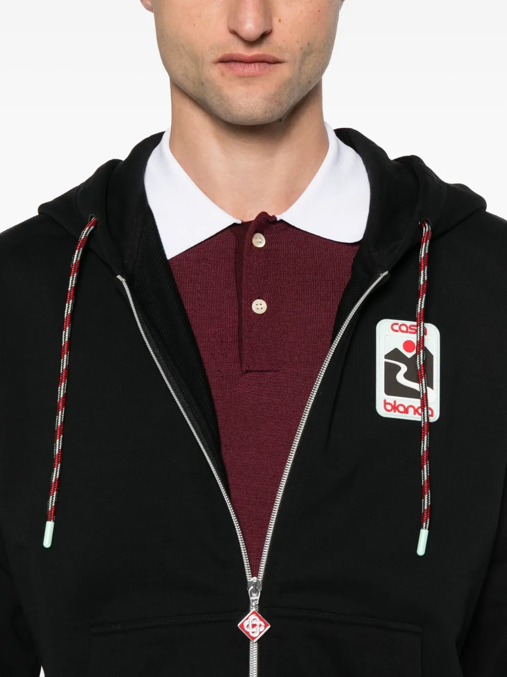 Casablanca Hoodie met logopatch Zwart