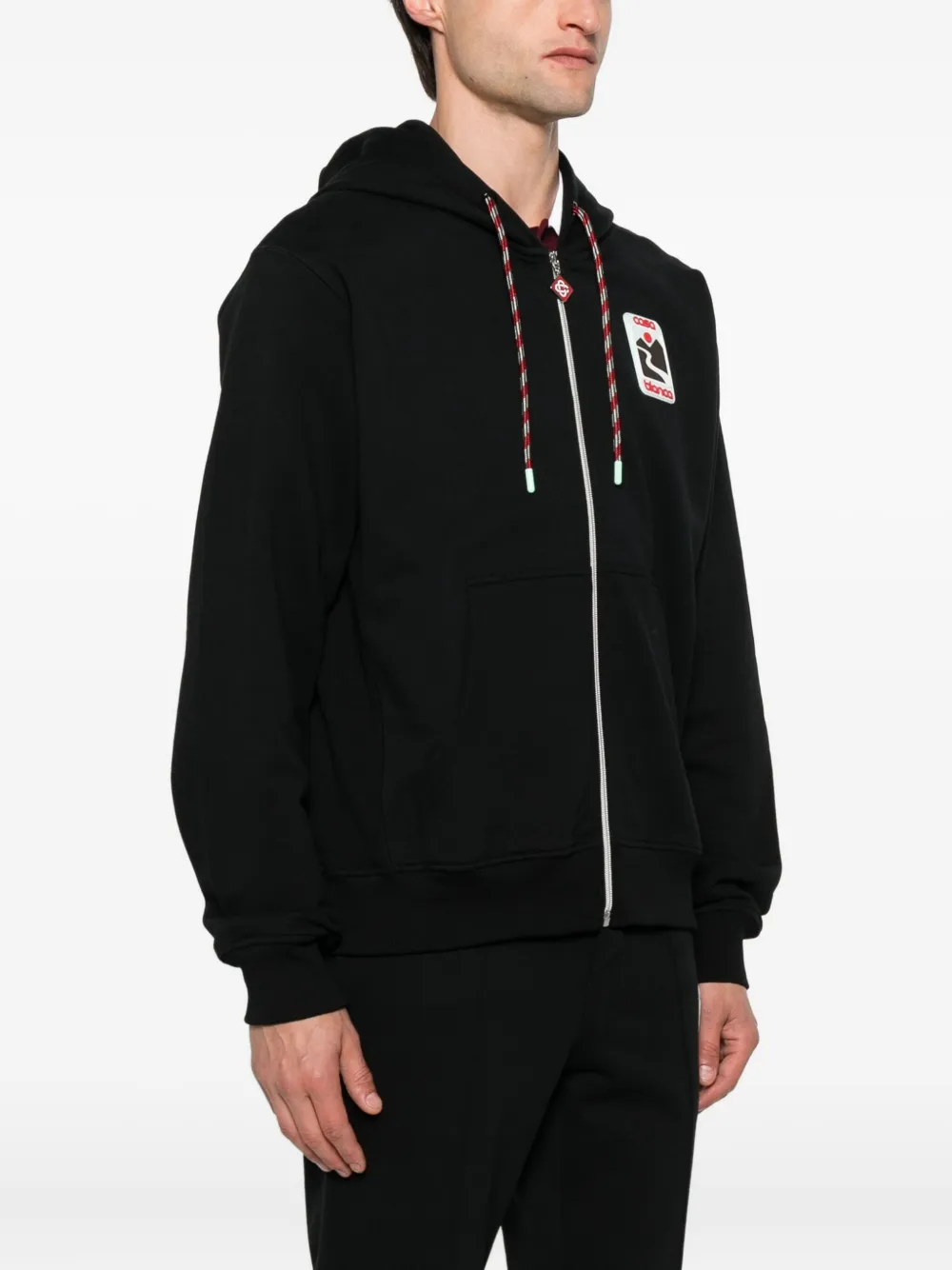 Casablanca Hoodie met logopatch Zwart