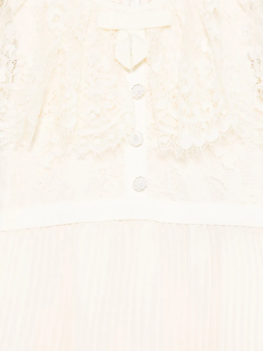 Self-Portrait Kids lace cape dress Beige