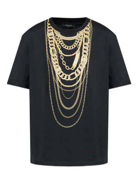 Balmain chain-print T-shirt