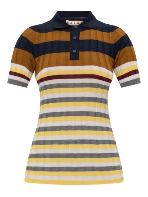 Marni striped polo top