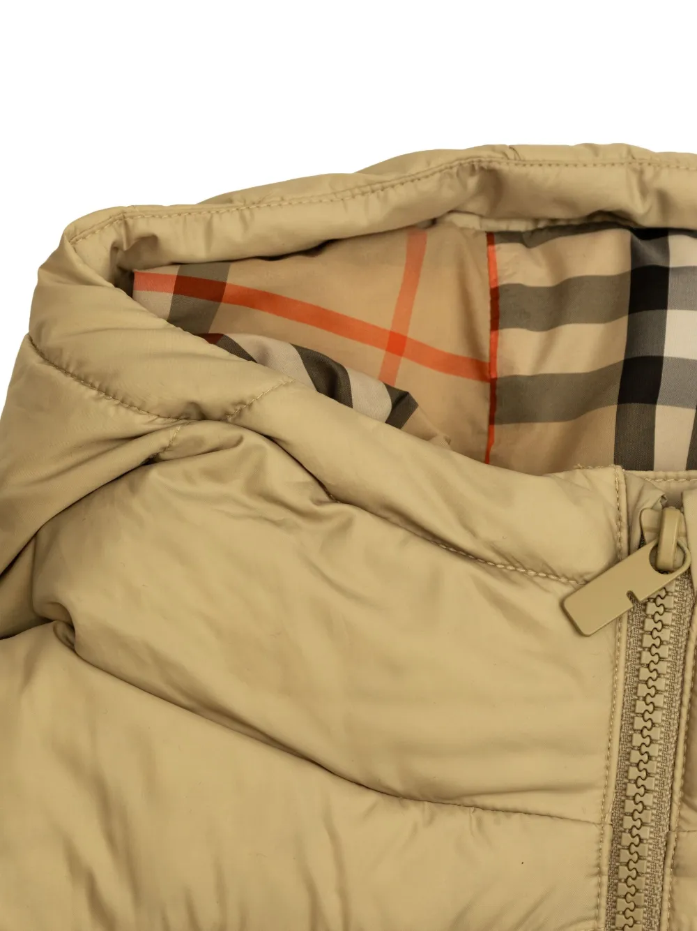 Burberry Kids hooded padded gilet Beige