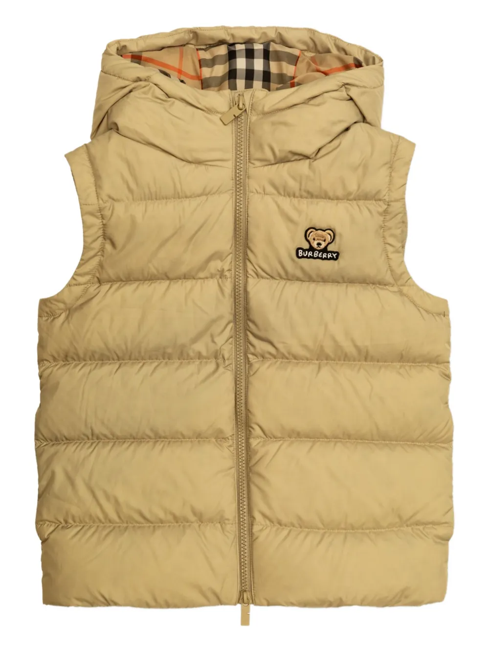 Burberry Kids hooded padded gilet Beige