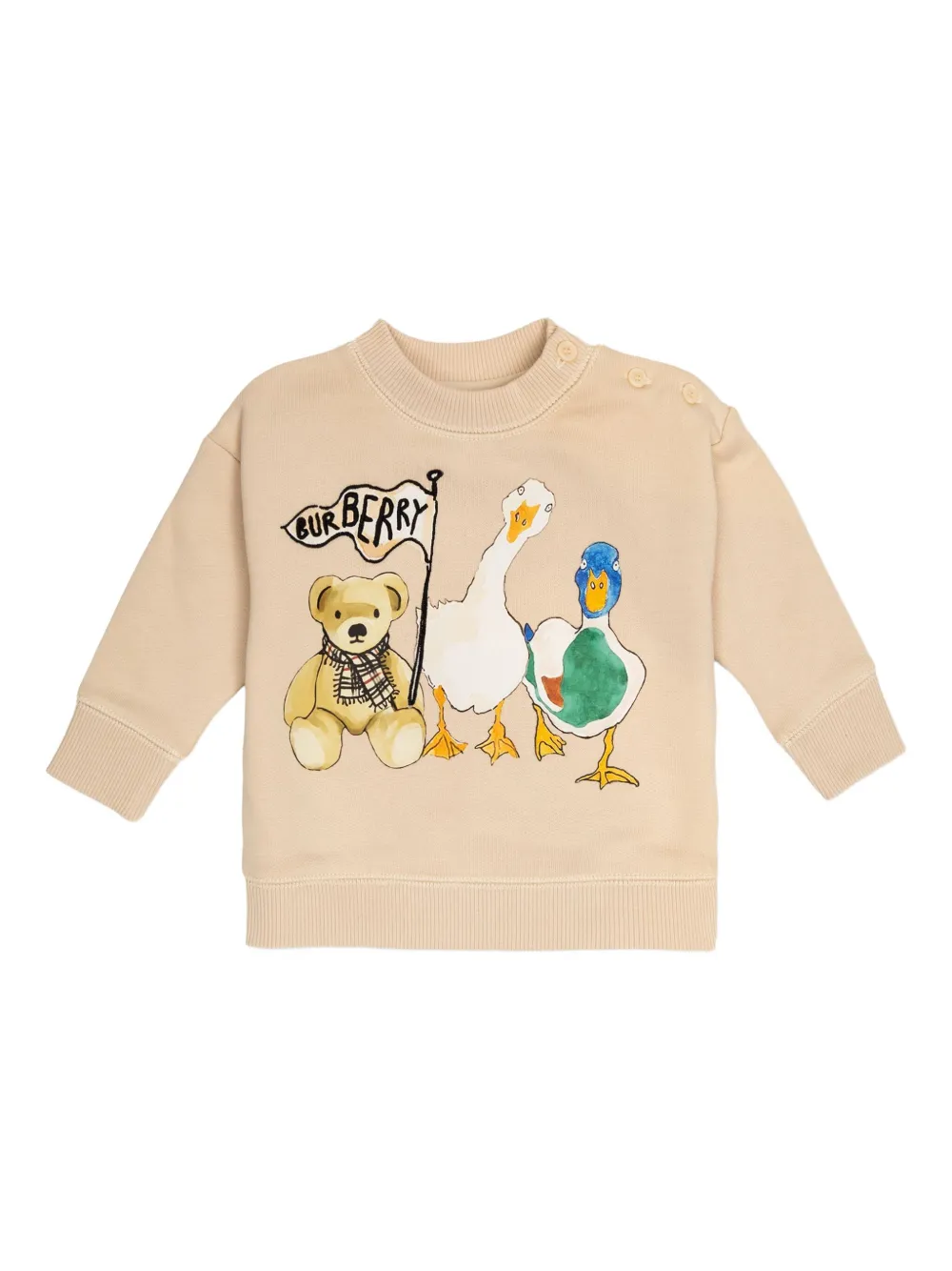 Burberry Kids teddy bear-print sweatshirt Beige