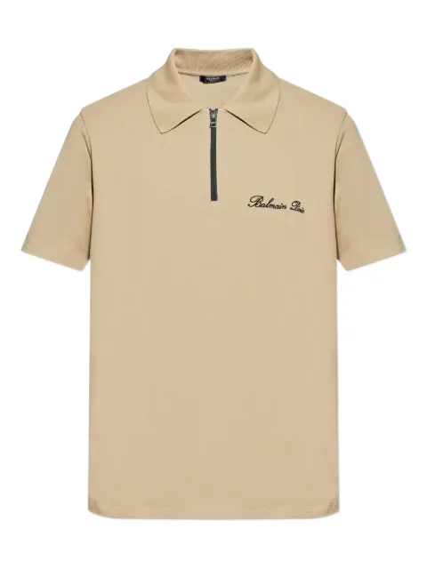 Balmain zipped polo shirt