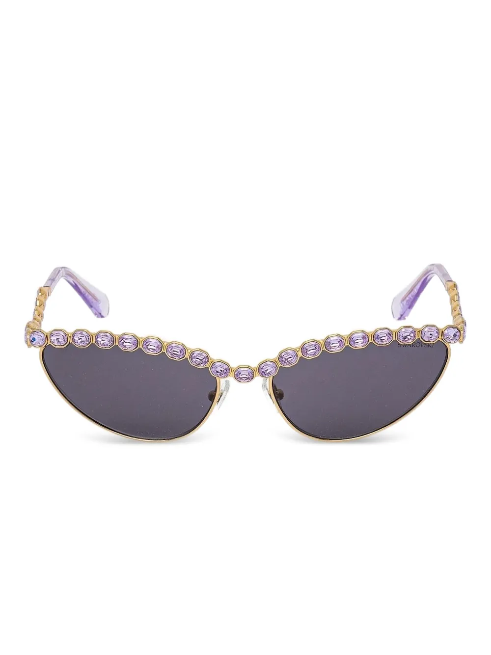 Swarovski Eyewear Zonnebril met cat-eye montuur en kristallen Paars