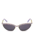 Swarovski Eyewear crystal-embellished cat-eye sunglasses - Purple