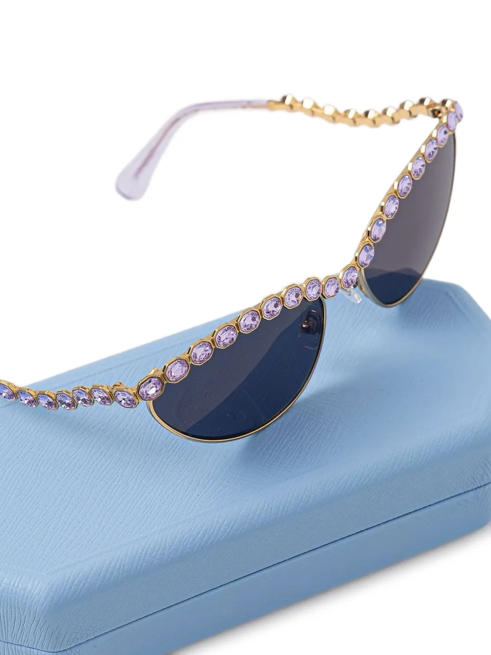 Swarovski Eyewear Zonnebril met cat-eye montuur en kristallen Paars