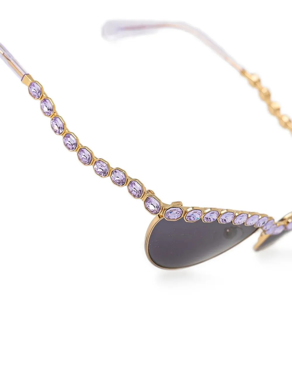 Swarovski Eyewear Zonnebril met cat-eye montuur en kristallen - Paars