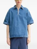 Sunnei half-zip denim top - Blue