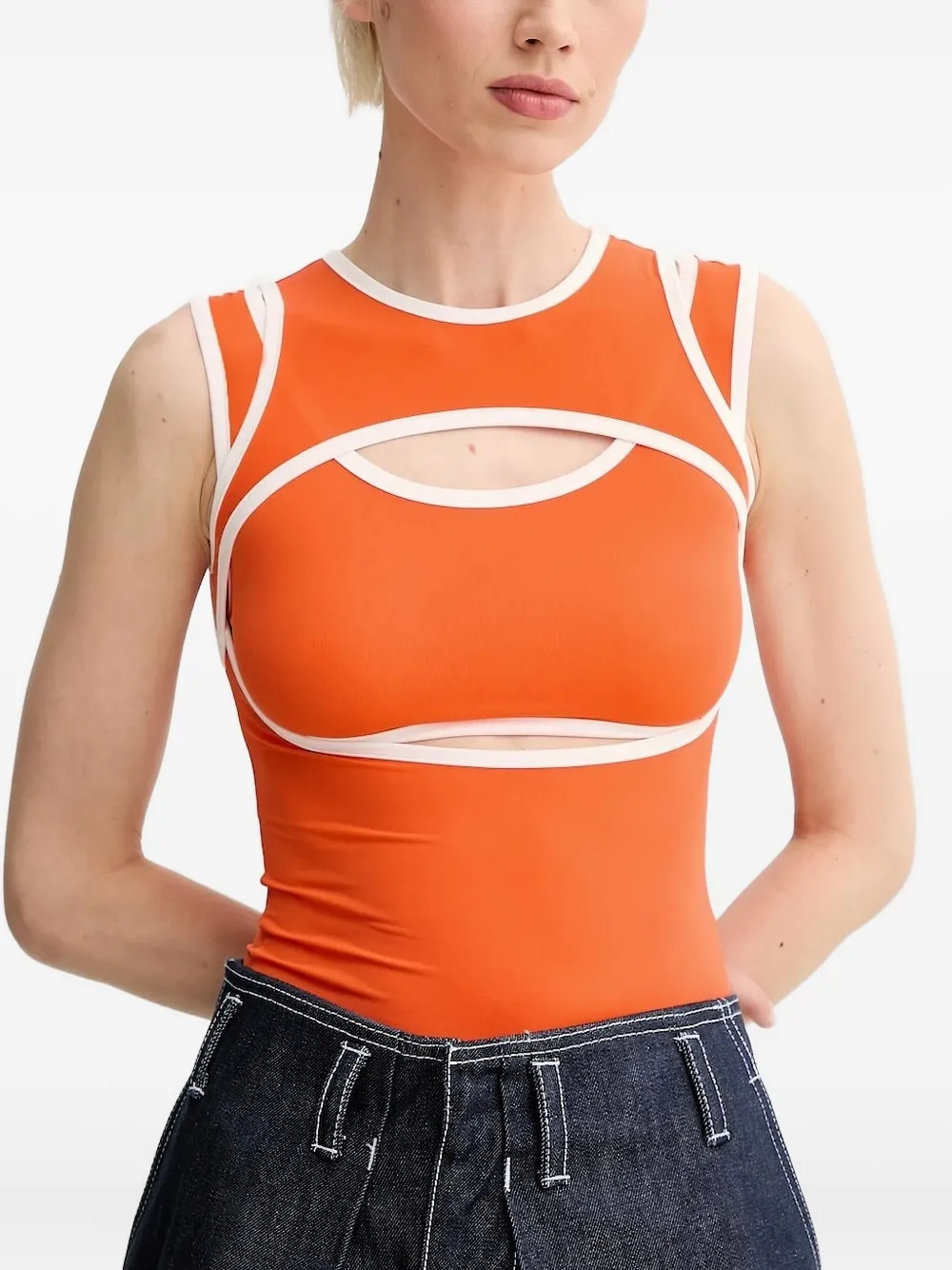 Sunnei Uitgesneden top Oranje