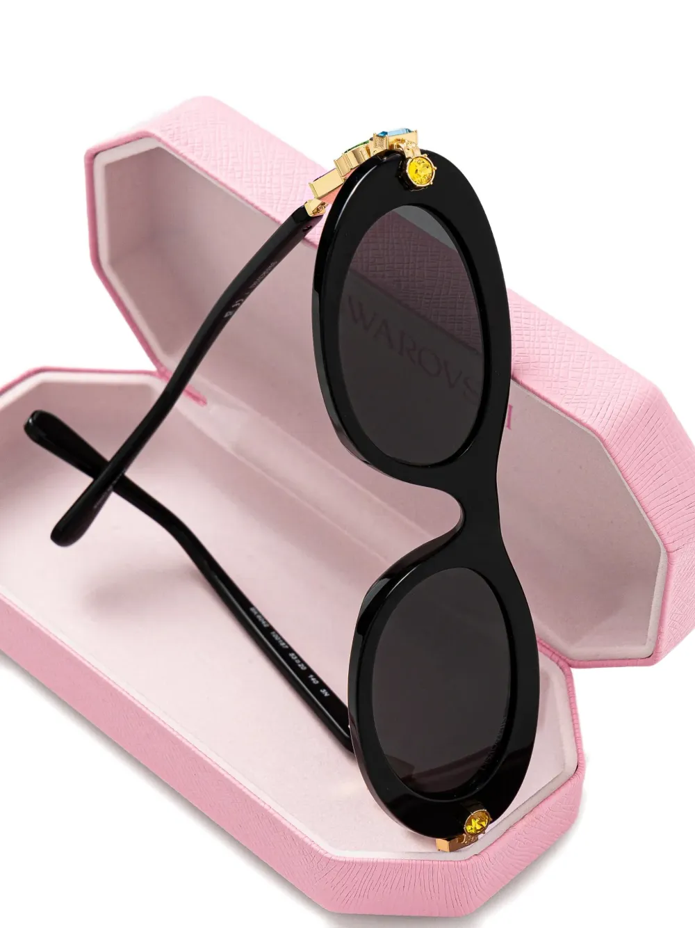 Swarovski Eyewear Zonnebril met ovaal montuur Zwart