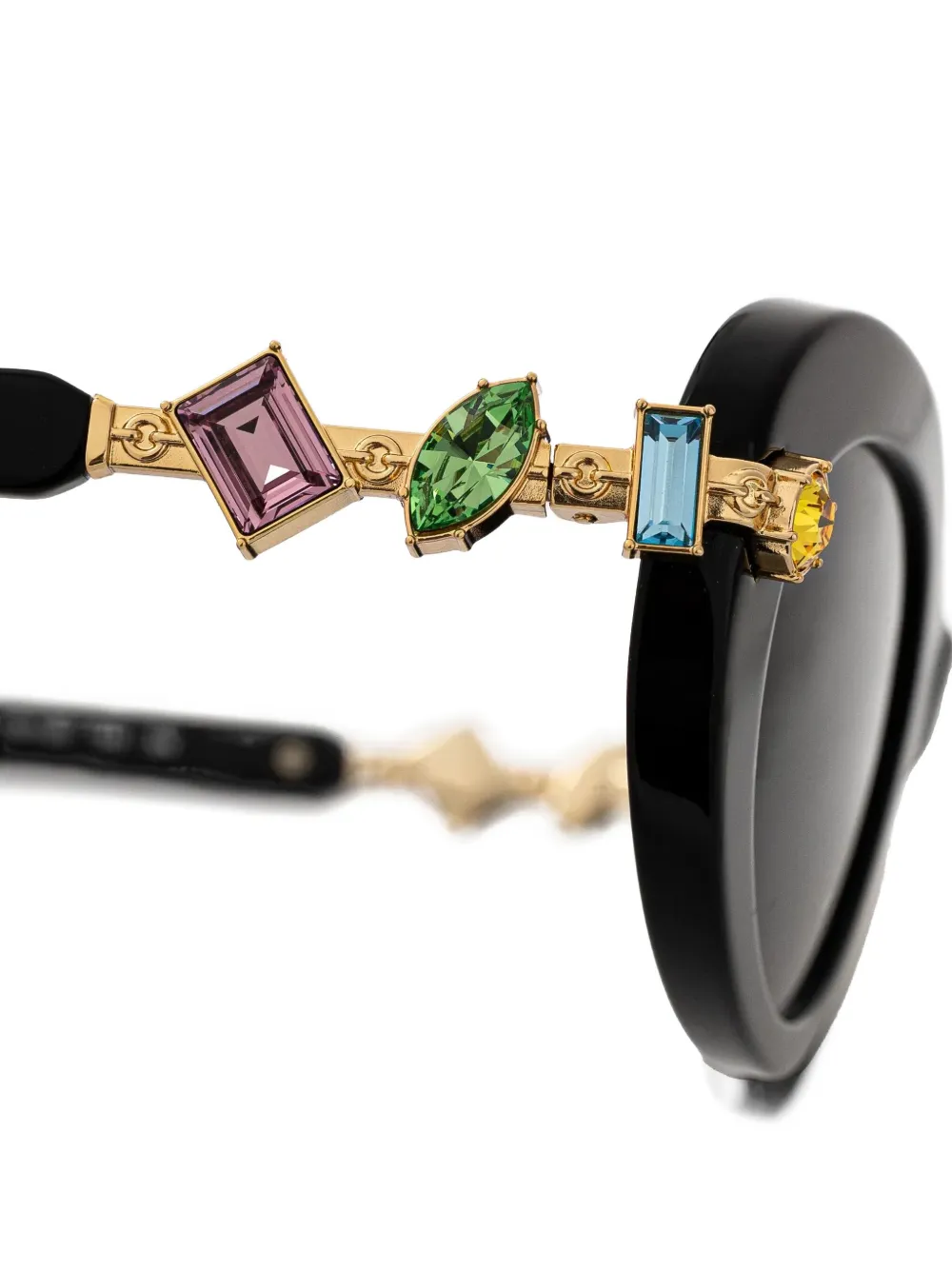 Swarovski Eyewear Zonnebril met ovaal montuur Zwart