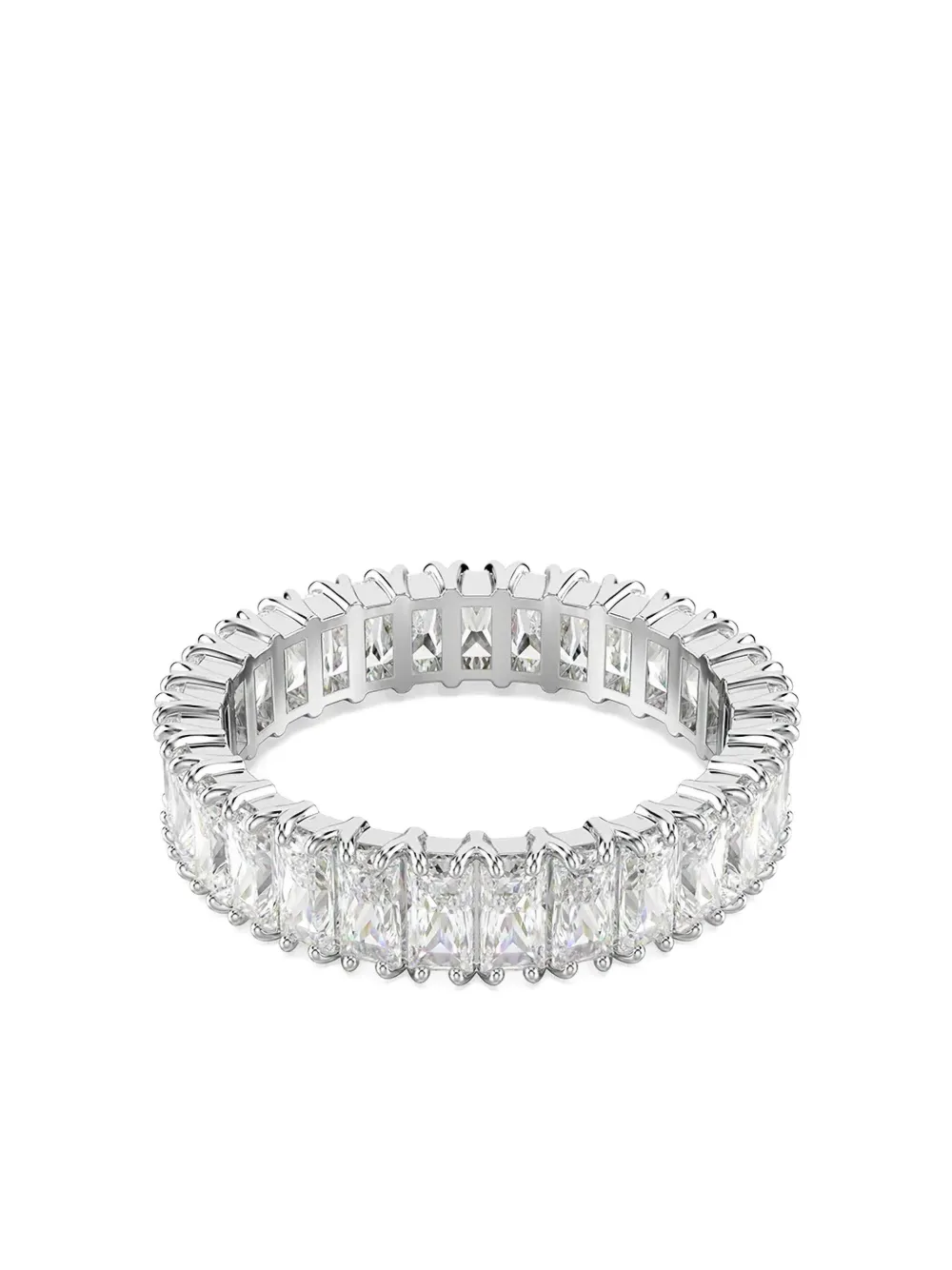 Swarovski Matrix baguette geslepen ring - Zilver