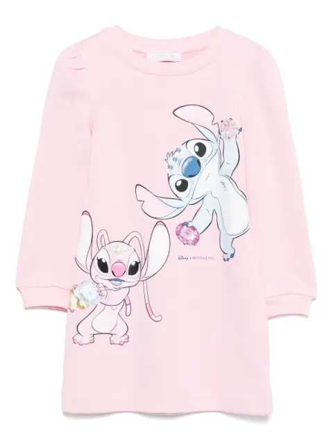 Monnalisa x Disney Stitch-print dress