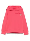 Moncler Enfant logo-patch hoodie - Pink