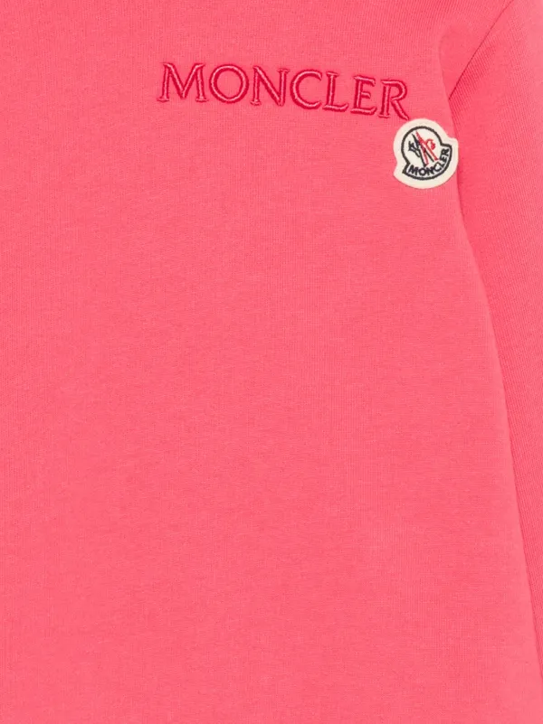 Moncler Enfant ロゴパッチ パーカー | ピンク | FARFETCH JP