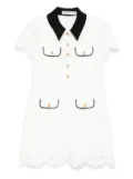 Self-Portrait Kids contrast-collar lace dress - White