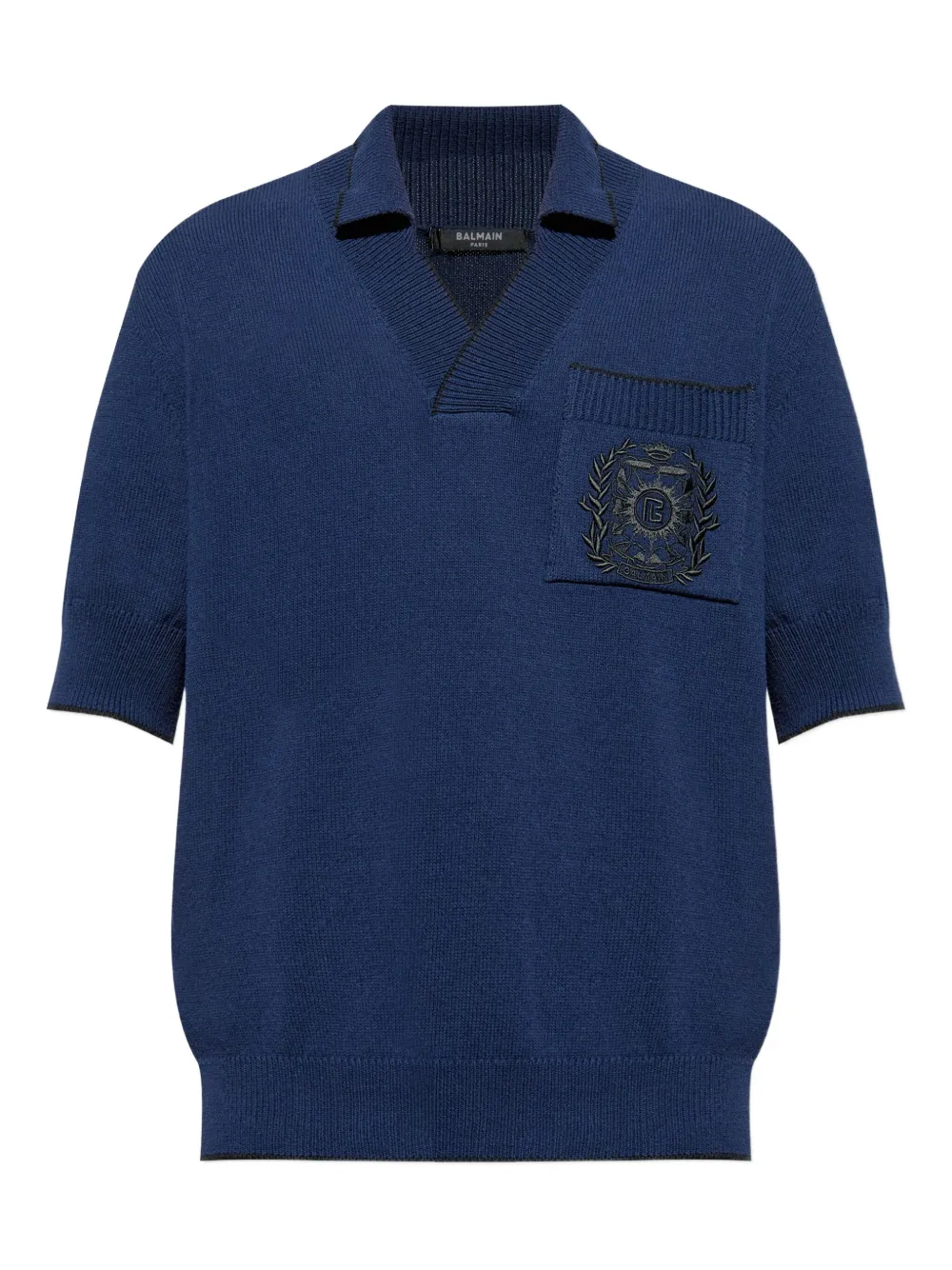 Balmain polo-collar t-shirt Blauw