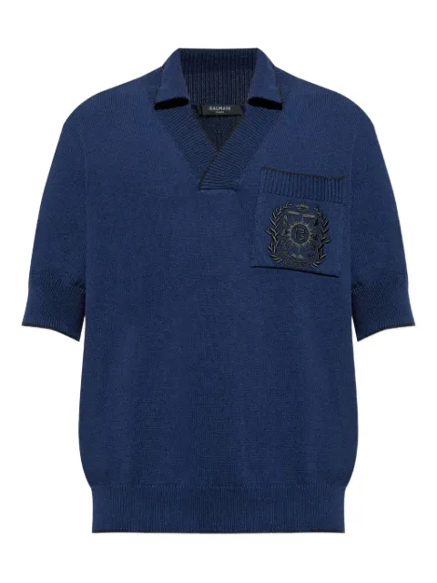 Balmain polo-collar t-shirt