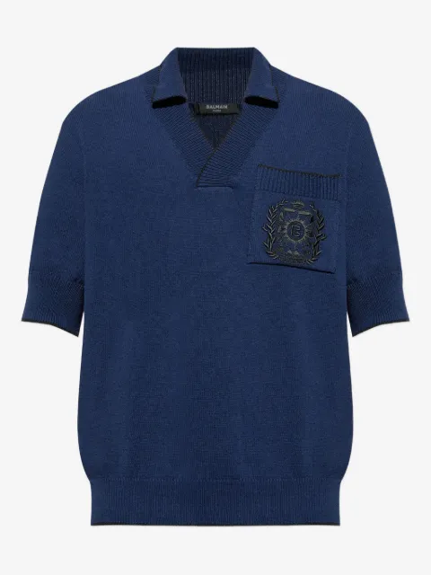 Balmain polo-collar t-shirt