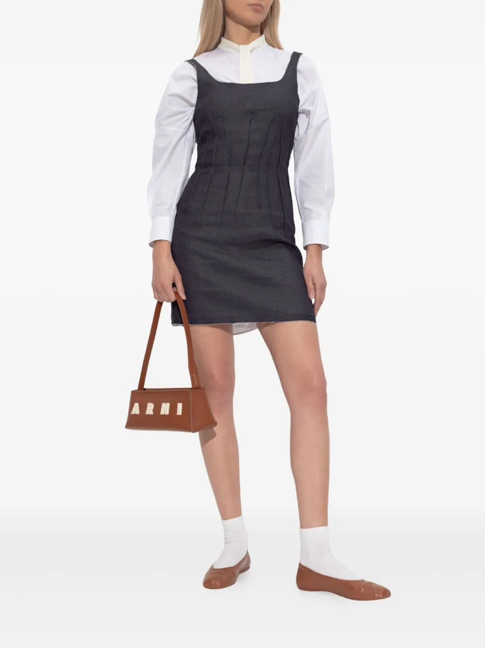 Marni denim mini dress Blauw