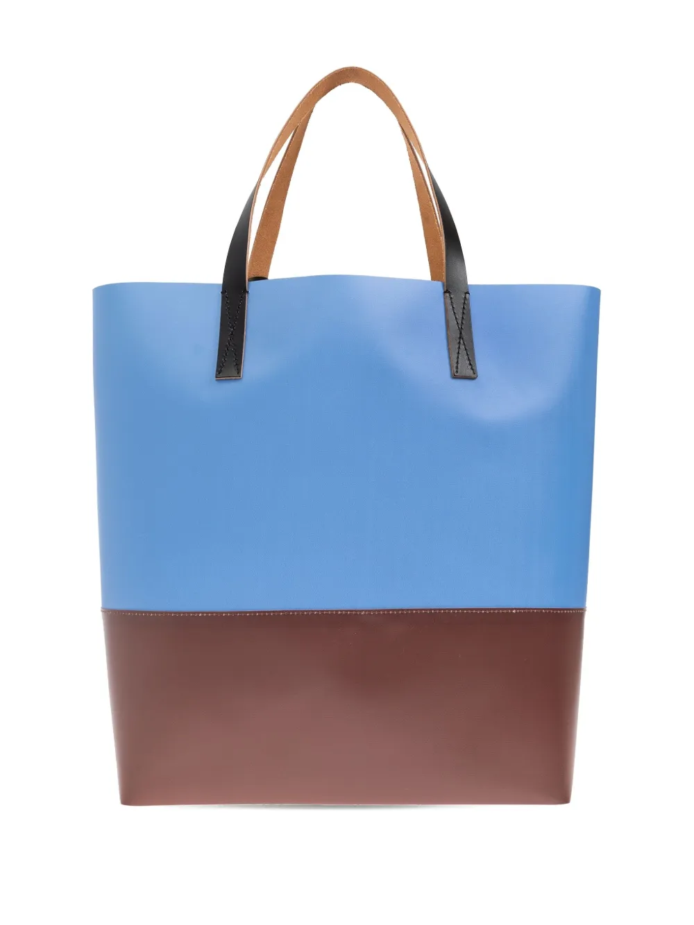 Marni Shopper met colourblocking Blauw