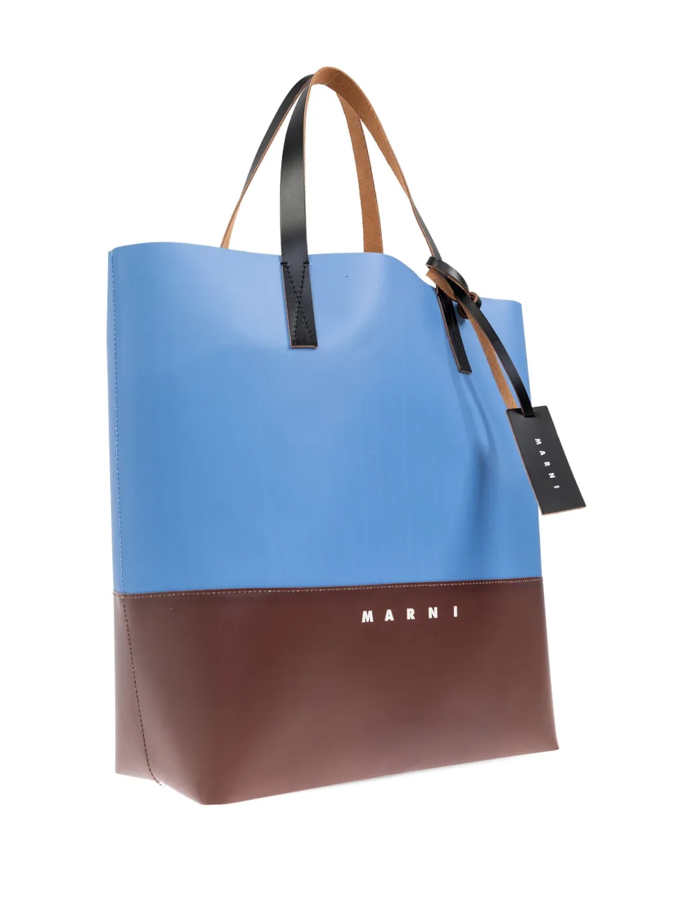 Marni Shopper met colourblocking Blauw