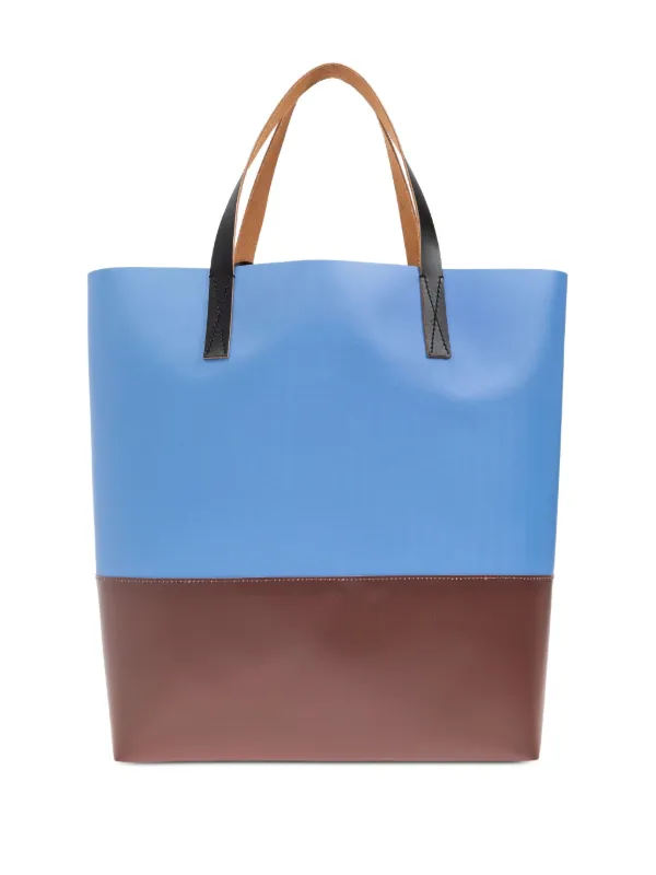 【MARNI】Logo Color Block Tote Shoulder Bag MARNI - Color-block Tote Bag Marni