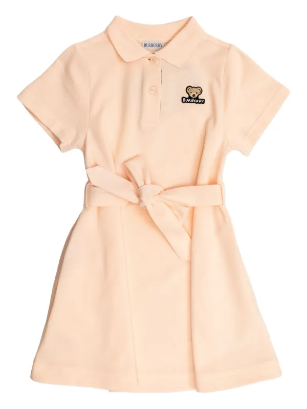 Burberry Kids Belted Dress Pink FARFETCH