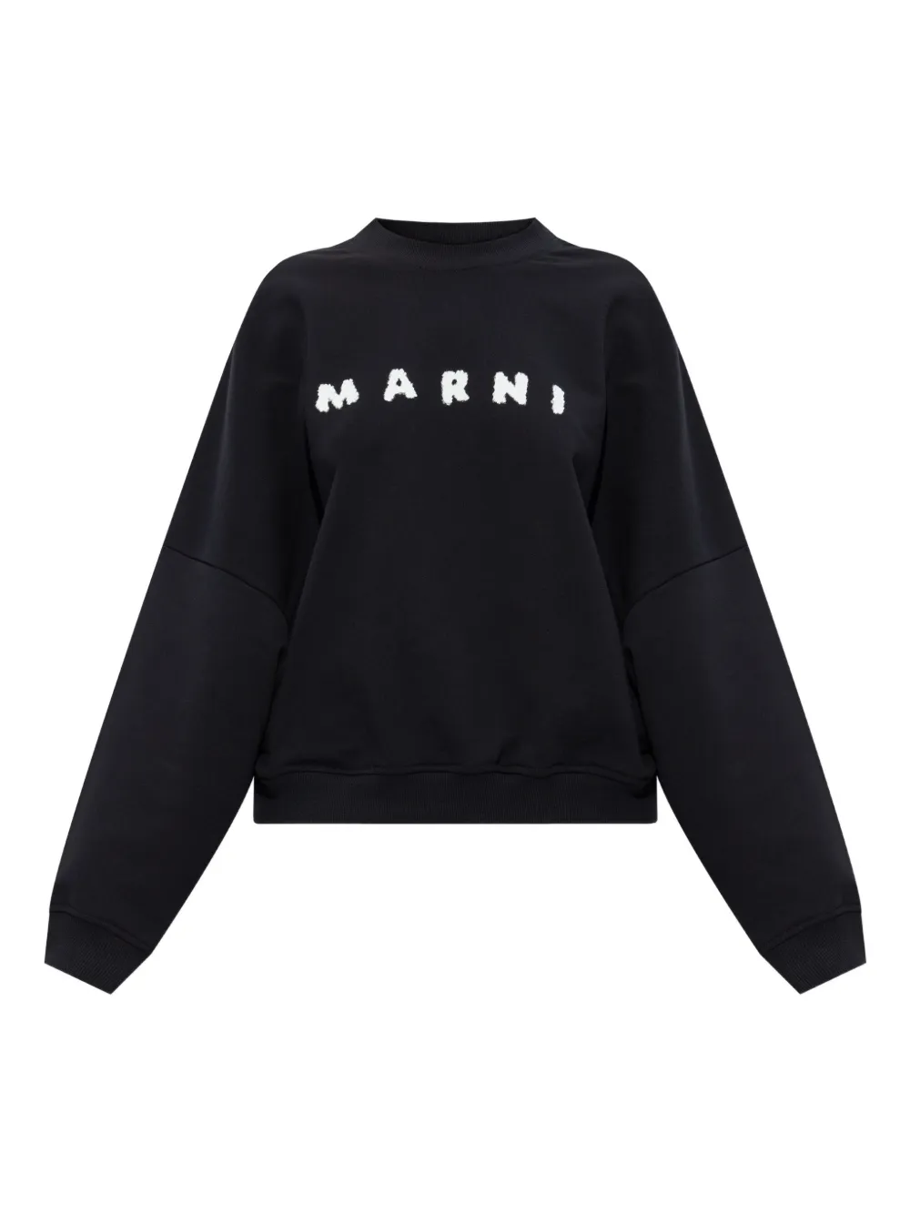 Marni logo-embroidered sweatshirt Zwart